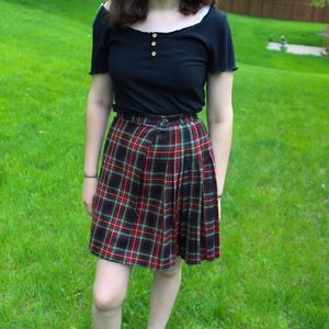 Red Plaid Skirt